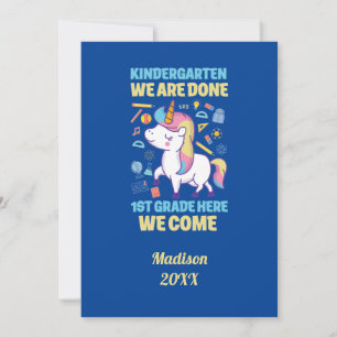 Invitation Remise des diplômes de maternelle Unicorn 1re anné