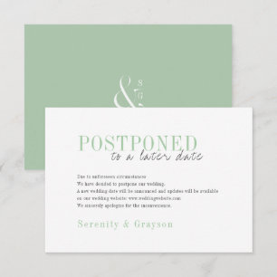 Invitation Remise du mariage typographique minimaliste vert