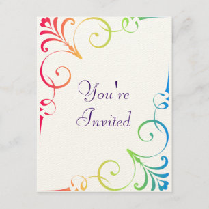 Invitation Remous de mariage d'arc-en-ciel
