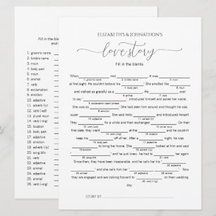 Invitation Remplir dans le jeu de Fête des mariées d'histoire