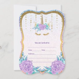 Invitation Remplir l'invitation de licorne