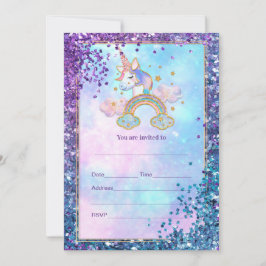 Invitation Remplir l'invitation de licorne