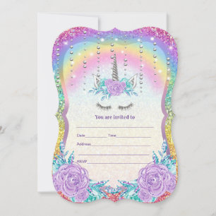 Invitation Remplir l'invitation licorne