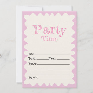 Invitation Remplissez L'Invitation D'Anniversaire Vierge