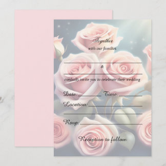 Invitation Remplissez L'Invitation Florale Du Mariage Blanc