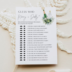 Invitation REMY Who Said It Maman ou papa Baby Game Card