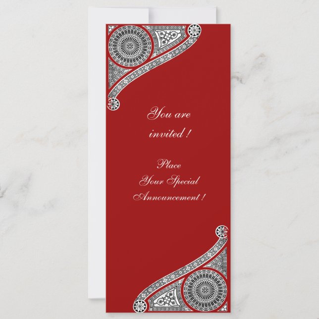 Invitation RENAISSANCE ,rouge (Devant)