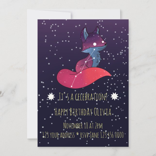 Invitation Renard de Constellation (Devant)
