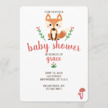 Renard des bois et Baby shower animal des forêts I