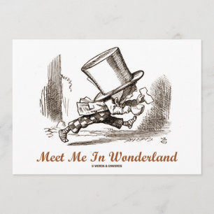 Invitation Rencontrez-Moi Au Pays Des Merveilles (Mad Hatter