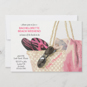 Invitation Rendez-vous à la Beach Bachelorette Party Invitati