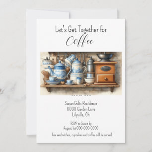 Invitation Rendez-vous café de l'après-midi 