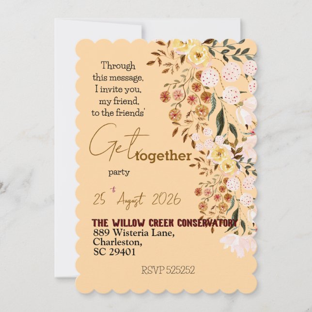 Invitation Rendez-vous de fleurs (Devant)