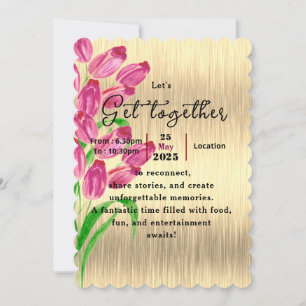 Invitation Rendez-vous de tulipes intemporelles 