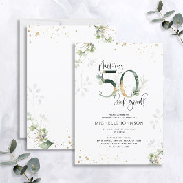 Invitation Rendre 50 apparence bon vert or botanique Annivers