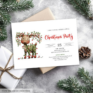 Invitation Renne excentrique fête de Noël moderne et drôle