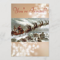 Renne victorien et Sleigh du père noël