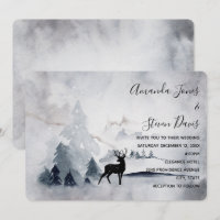 Rennes dans l'eau grise aquarelle mariage sauvage