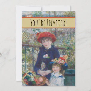 Invitation Renoir Deux Sœurs Terrasse Impressionnisme Françai
