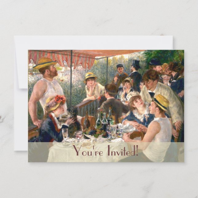 Invitation Renoir French Luncheon Booking Party (Devant)
