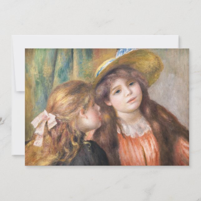Invitation Renoir - Portrait de deux petites filles (Devant)