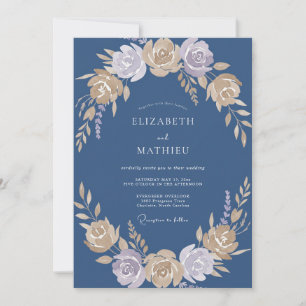 Invitation Renoncule Champagne Ardoise Eucalyptus Muté Mariag