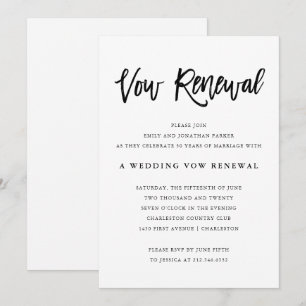 Invitation Renouveau de la vision moderne du Mariage noir et 