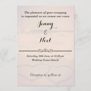 Invitation Renouveau des vues sur le Mariage du coucher de so