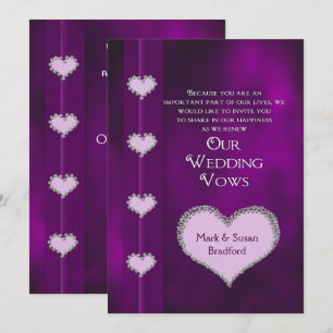 INVITATION RENOUVELER LE MARIAGE VOIT L'INVITATION - PURPLE -