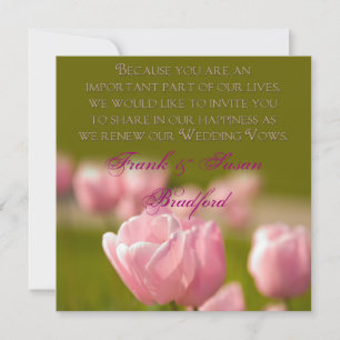 INVITATION RENOUVELER LES VOTES MARIAGES - TULIPS