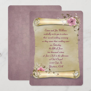 Invitation Renouvellement de la fenêtre de défilement vintage
