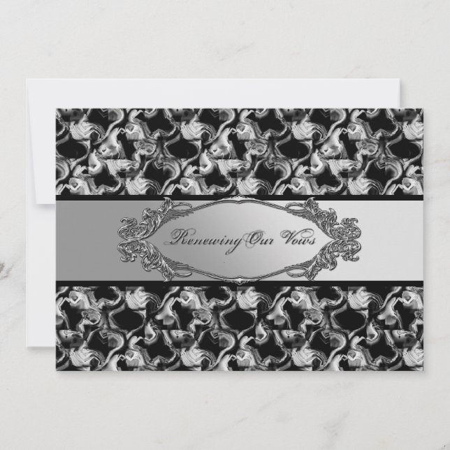 Invitation Renouvellement de l'invitation des avis de Mariage (Devant)