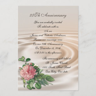 Invitation Renouvellement de vœux de 25e anniversaire de mari
