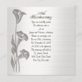Invitation Renouvellement de vœux de 25e anniversaire de mari