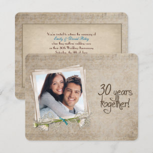 Invitation Renouvellement de vœux de 30e anniversaire de mari