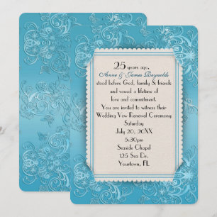 Invitation Renouvellement de vœux de mariage 25e anniversaire