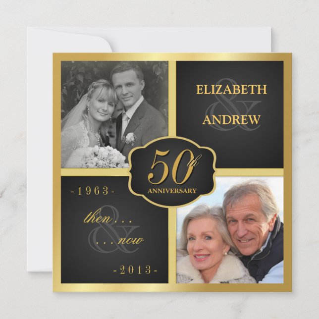 Invitation Renouvellement de vœux de mariage élégant pour un  (Devant)