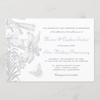 Invitation Renouvellement de Voeux Noces d'Argent 25ème Anniv