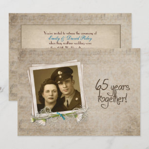 Invitation Renouvellement de vœux pour les 65 ans de mariage