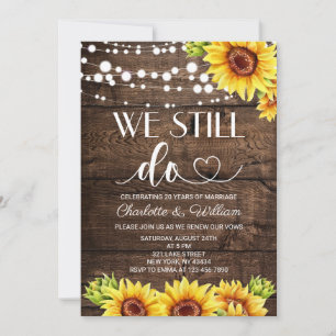 Invitation Renouvellement de Vœux Tournesol We Still Do