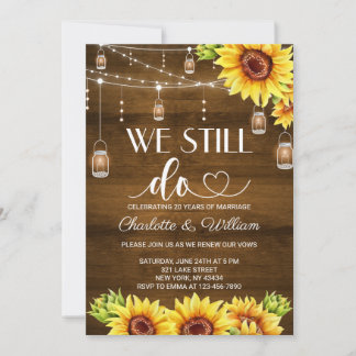 Invitation Renouvellement de Vœux Tournesol We Still Do