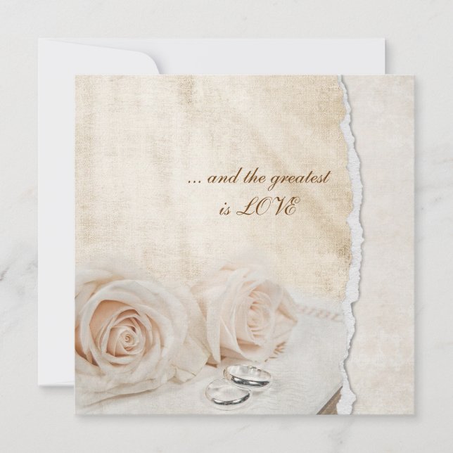 Invitation Renouvellement de Vow des anneaux mariages (Devant)