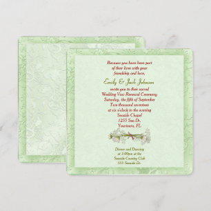 Invitation Renouvellement de Vow du Mariage vert incorporé
