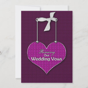 Invitation Renouvellement des voeux Mariages - Coeurs d'invit