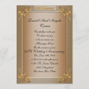 Invitation Renouvellement du voeu du 50e anniversaire Invitat