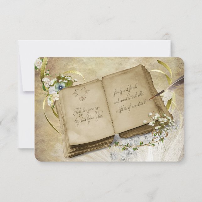 Invitation Renouvellement du Vow du 45e anniversaire RSVP (Devant)