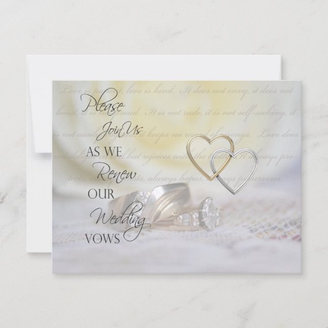 Invitation Renouvellement Vow Bagues (Devant)