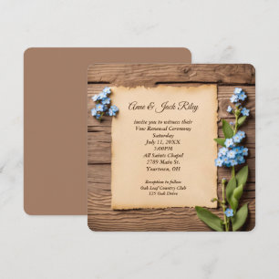 Invitation Renouvellement Vow mariage Oublier-Me-Nots