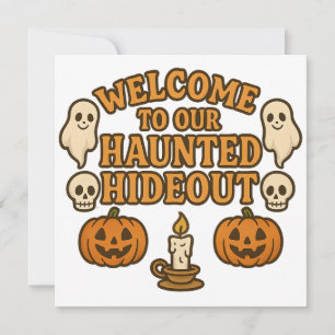 Invitation Repaire Hanté Rétro Épouvantable Halloween 2026