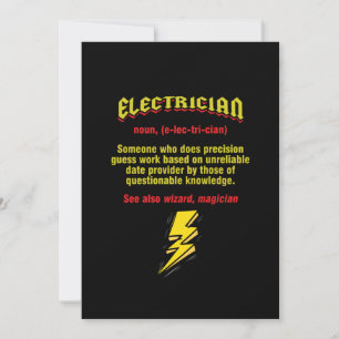 Invitation Réparateur Électricité Tradesman Electric Electric